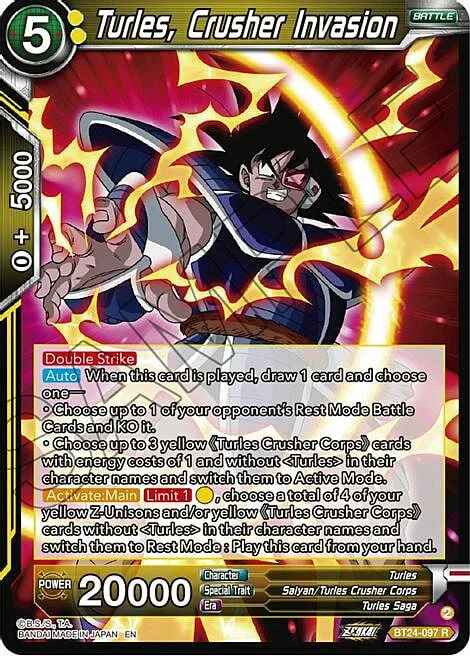 Turles, Crusher Invasion