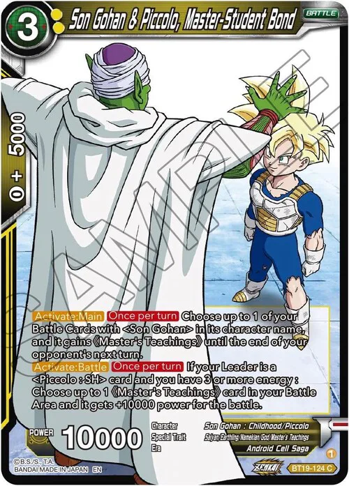 Son Gohan & Piccolo, Master-Student Bond