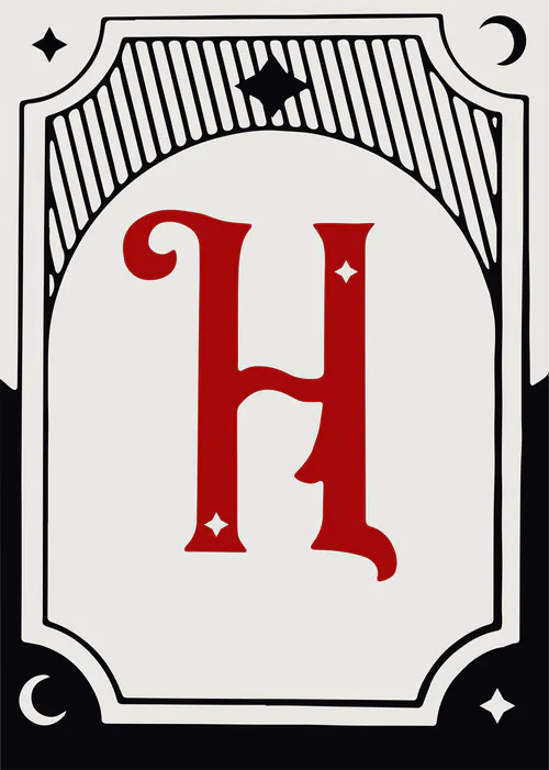 An Encyclopedia of Magic Face Card "H"