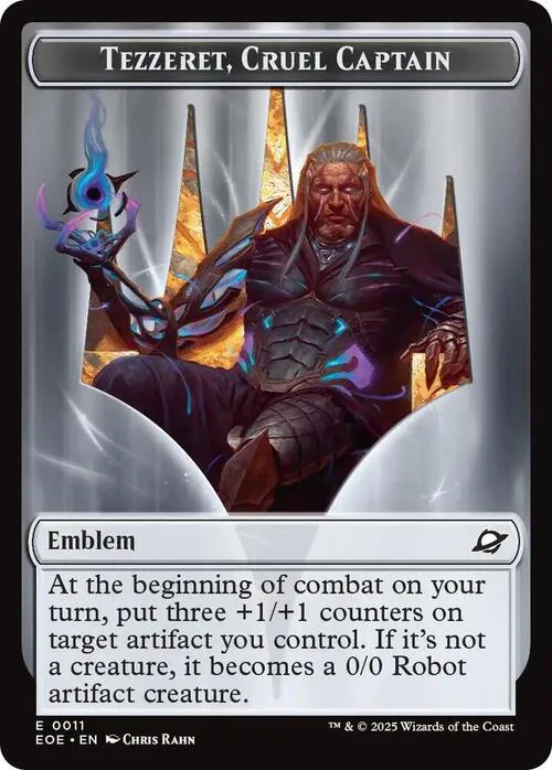 Tezzeret, Cruel Captain Emblem // Robot