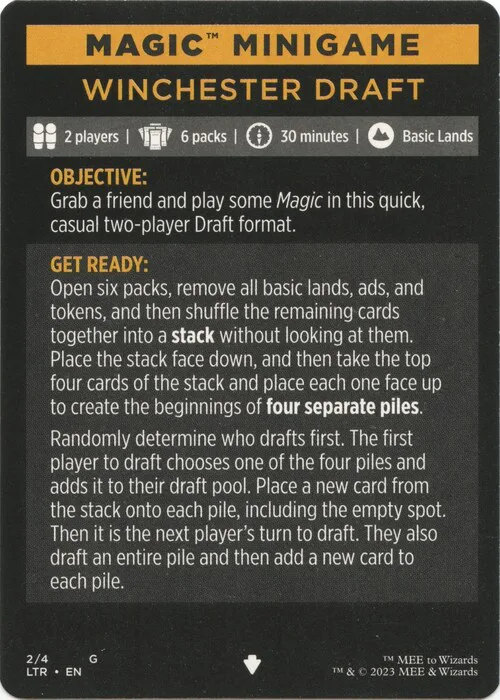 Magic Minigame: Winchester Draft