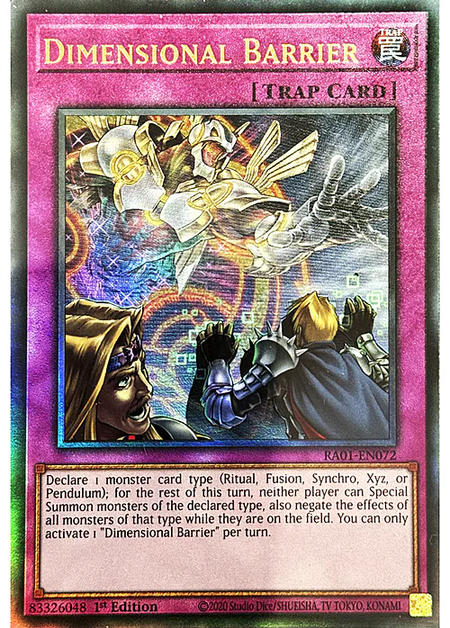 Dimensional Barrier