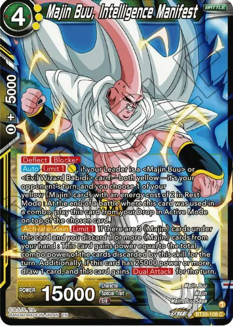 Majin Buu, Intelligence Manifest