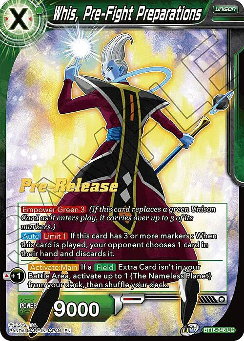 Whis, Pre-Fight Preparations