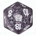 Black Ninth Edition D20 Die