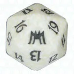 White Onslaught D20 Die