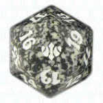 Black Conflux D20 Die