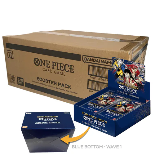 OP-01: Romance Dawn Booster Box Case | Pre-Errata 1st Wave Blue-Bottom Box