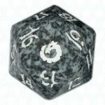 Black Torment D20 Die