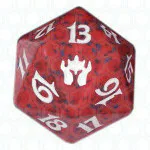 Red Fifth Dawn D20 Die