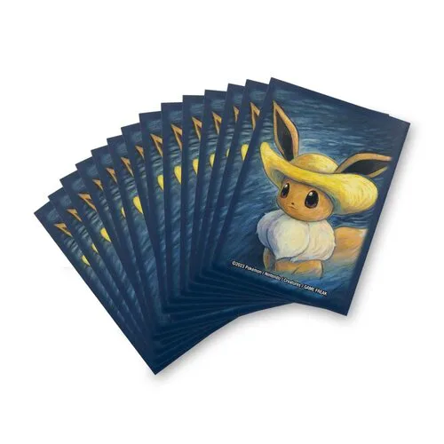Pokémon Center × Van Gogh Museum: Eevee Inspired by Self-Portrait with Straw Hat Card Sleeves