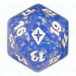 Blue Worldwake D20 Die
