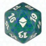 Green Zendikar D20 Die