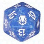 Blue Darksteel D20 Die