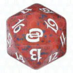 Red Planar Chaos D20 Die