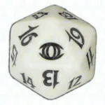 White Future Sight D20 Die
