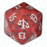 Red Judgment D20 Die