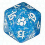 Blue Morningtide D20 Die