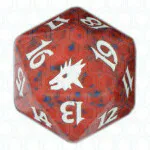 Red Scourge D20 Die