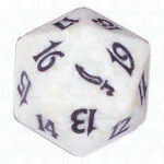 White Mirrodin D20 Die