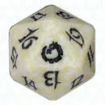 White Torment D20 Die