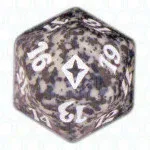 Black Worldwake D20 Die