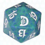 Green Deckmasters D20 Die
