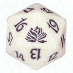 White Beatdown D20 Die