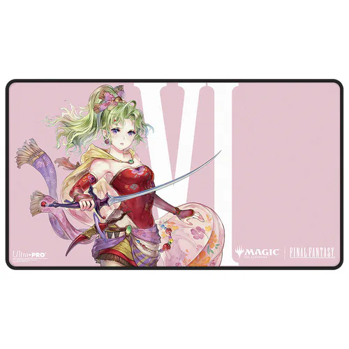 FINAL FANTASY: "Terra, Herald of Hope" Black Stitched Playmat