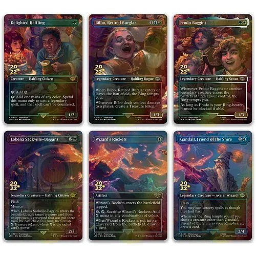 "Bilbo's Birthday Party" Scene Set with Prerelease Stamp