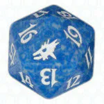 Blue Scourge D20 Die