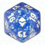Blue Zendikar D20 Die