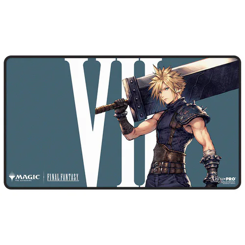 FINAL FANTASY: "Cloud, Ex-SOLDIER" Black Stitched Playmat