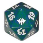 Green Dark Ascension D20 Die