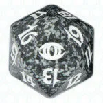 Black Future Sight D20 Die