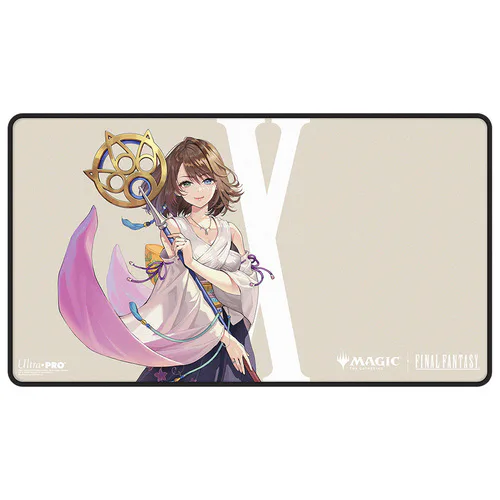 FINAL FANTASY: "Yuna, Grand Summoner" Black Stitched Playmat