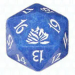Blue Beatdown D20 Die