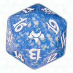 Blue Eventide D20 Die