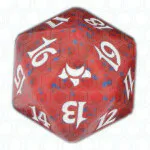 Red Eventide D20 Die
