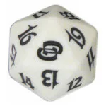 White Planar Chaos D20 Die