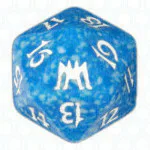 Blue Onslaught D20 Die