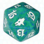Green Scourge D20 Die
