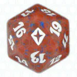 Red Worldwake D20 Die