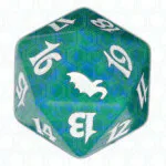 Green Shadowmoor D20 Die