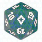 Green Worldwake D20 Die