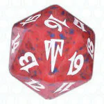 Red Coldsnap D20 Die