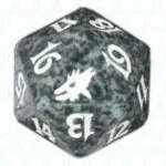 Black Scourge D20 Die